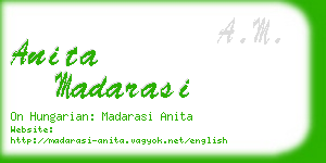 anita madarasi business card